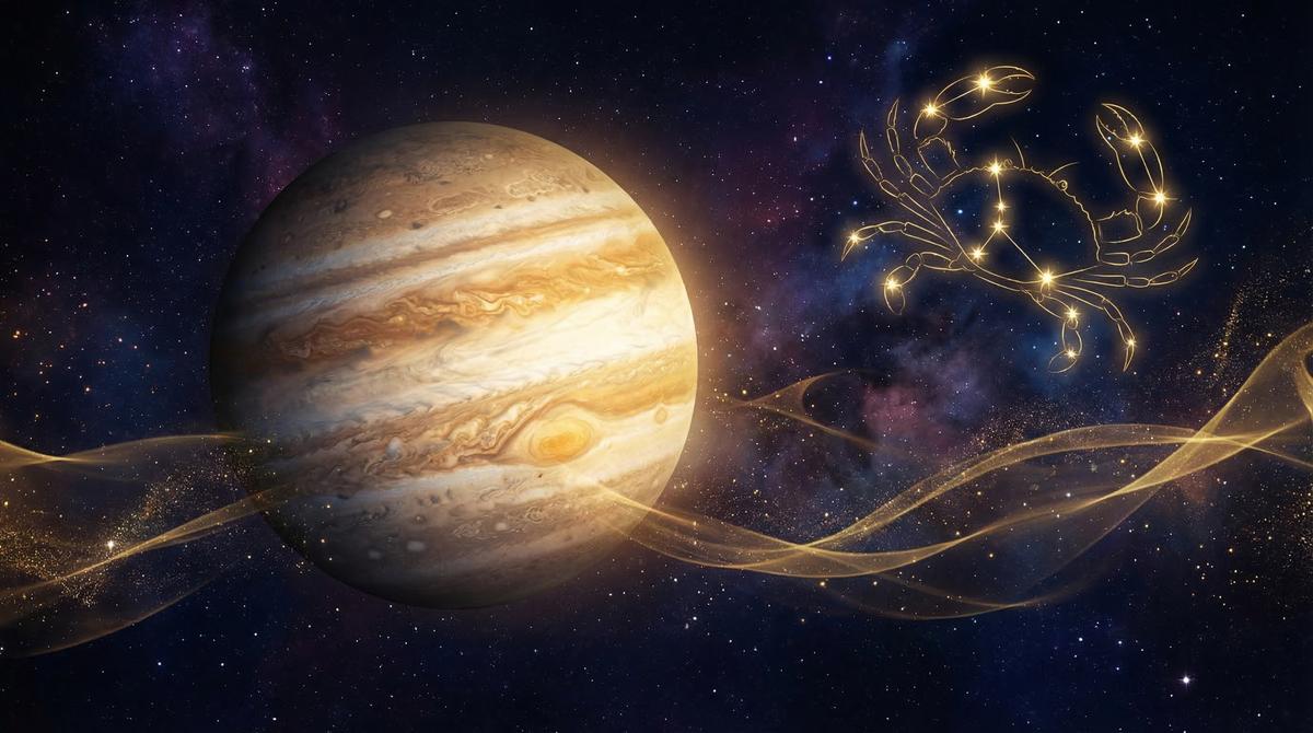 Celestial imagery of Jupiter in Cancer